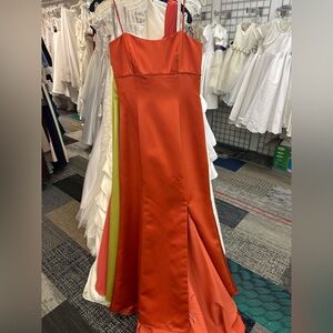 Alfred Angelo Orange Satin Gown
